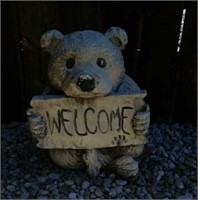 Welcome Bear Yard Statue