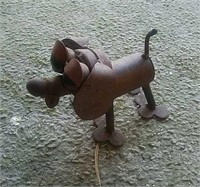 Small Metal Yard Art Dog