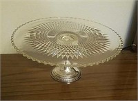 Vintage Cake Stand with Sterling Base