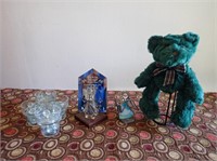 Pair of Angles, Glass Rocks & a Green Teddy Bear