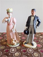 Pair of Porcelain Figurines Man & Women