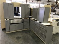 Dove Gray Cabinet Set