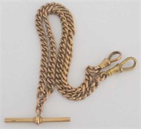 Antique 9ct gold watch fob chain