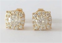 18ct Yellow Gold Diamond stud earrings