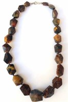 Antique Amber facetted bead necklace