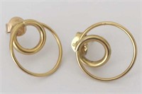 Pair 14kt yellow gold earrings