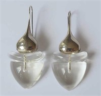 Pair Gerda Lyndgaard sterling silver earrings