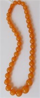Vintage amber bead necklace 21cm L