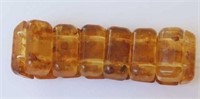 Vintage amber panel bracelet 3.1cm W