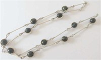 Sterling silver Tiger's Eye bead necklace
