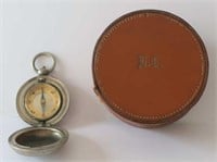 Vintage metal fob compass 5cm