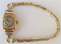 Omega 9ct gold cased ladies watch works