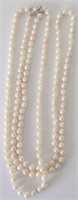 Sterling Silver clasp cultured pearl necklace