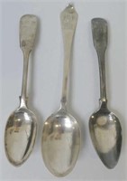 Three English sterling silver spoons