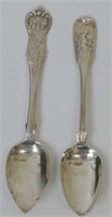 Two antique Scottish sterling silver spoons