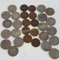 Indian Head Cent, "V" Nickels, Buffalo Nickels