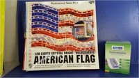 American Flag Light Up & Reli On Monitor