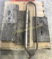 Cattle branding gate/harness and barn wood
