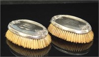 Two Sterling Coat Brushes 2X