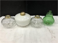 LOT 4 Color Clear Glass Oil Lamp Shade