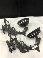 LOT 2 Antique Wrought Iron Wall Sconces