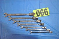 Snap-On 7-pc SAE open / flex wrench set