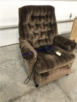 Electric lift chair, brown fabric
