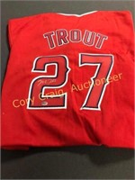 Signed Mike Trout jersey.
