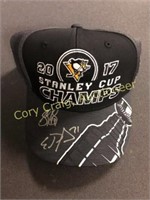 2017 signed Pittsburgh Penguins Championship hat