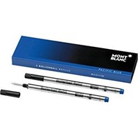 Mont Blanc Rollerball Refill, M 2X1, Pacific Blue