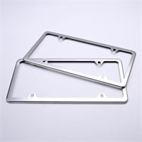 2-Pcs Ohuhu License Plate Frame Stainless Steel