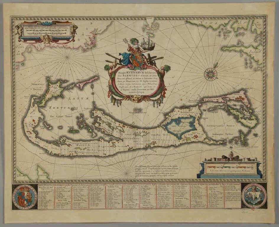 Willem Janzoon Blaeu map of Bermuda (c.1630), deaccessioned by the Colonial Williamsburg Foundation with proceeds to benefit the Collections and Acquisitions Funds