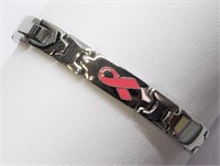 Stainless Steel Think Pink  Bracelet