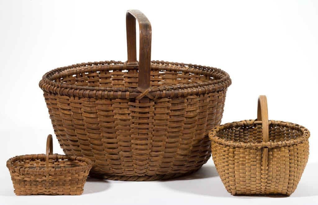 Large selection of Valley of Virginia and Southern woven-splint baskets