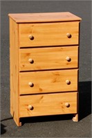 Knotty Pine Looking 4 Drawer Chest