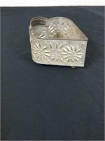 Punched tin heart shape cheese mold