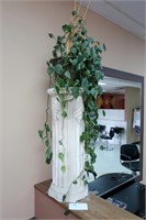 Pair of 27" columns with plants