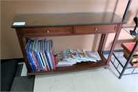 48" 2 drawer sofa table