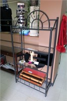 36" rack with glass sheves