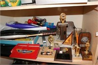 Tennis Rackets, Trophies, Toys, 2 Pez Dispensers