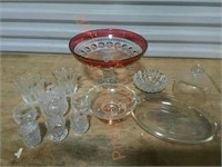 Vintage Kings Crown Cranberry Bowl and more