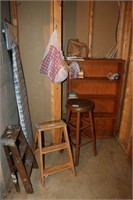 Two 2 Step Ladders, Ironing Board, Bar Stool