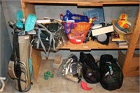Lot of Golf Clubs, Gym Bags, Miscellaneous