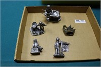5 Pewter MA Ricker Ltd. Edition Figurines