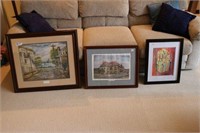 Three Framed Pictures