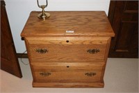 Oak Two Drawer Lateral File