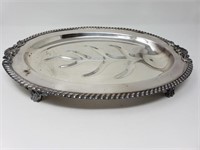 Silverplated Footed Meat Tray