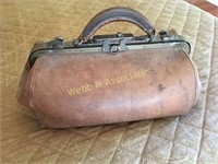 2 antique leather doctor's bags