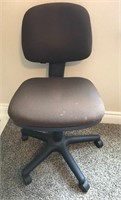 Brown Fabric Upholstery Swivel Office Chair
