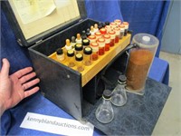 vintage chemistry testing kit in larger case